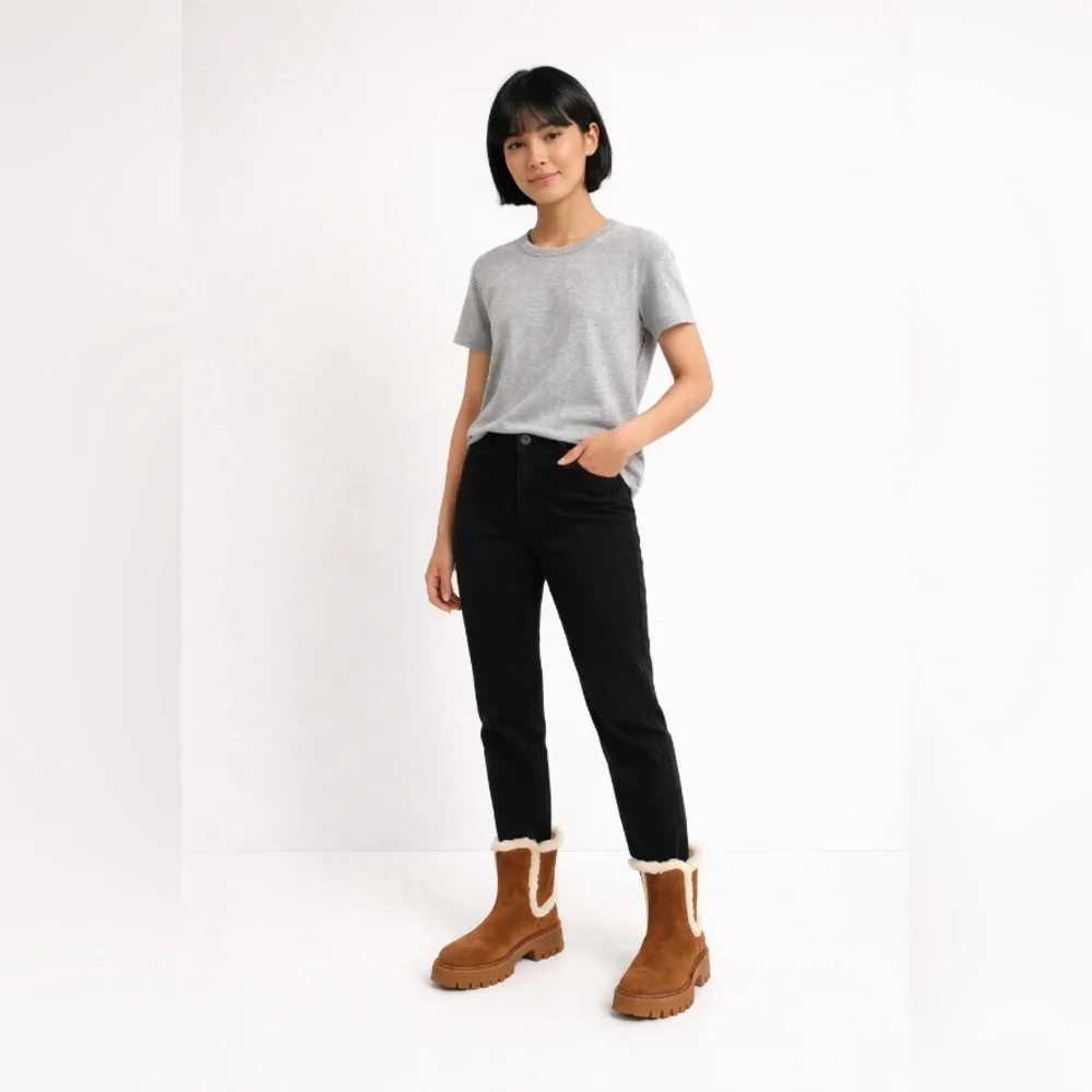 Michael Kors Tan Shearling Chelsea Boots